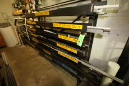 (3) Racks with Contents including: S/S and Aluminum Stock - Flat, Angle, Round, Square,