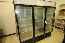 Beverage Aire 3-Door Glass Cooler, Model MT72, S/N 4550281, R404A Refrigerant