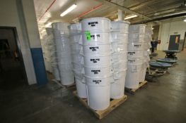 White Rubbermaid/Brute Trash Cans on (5) Pallets