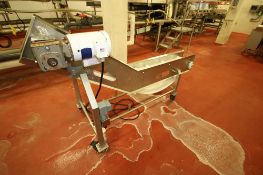 Marchant Schmidt Aprox. 8 ft. L Portable Incline Rework Conveyor, ID #641601-000 with 1/2 hp Drive