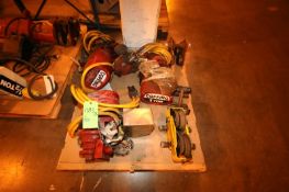 (7) Pcs. Includes (3) Coffing 1-Ton Pneumatic Chain Hoists with (4) Trolleys