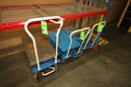 Portable Scissorlift Platforms - (1) Aprox. 1,100 lb. Capacity and (2) Bishamon Aprox. 660 lb.