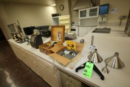 Assorted Vintage and Other Lab Equipment including: Precision Incubator, S/S Funnels, Stand,