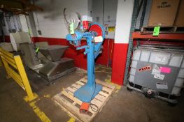 2004 Ideal Pedestal Industrial Arm Wire Stitcher, Model IS1244, S/N A-30158 with Foot Control