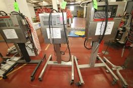 VideoJet Excel 178i Auto Flush Ink Jet Coder, S/N 990830037WD, Mounted on Portable S/S Stand (