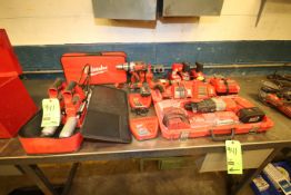(2) Milwaukee M12 Cordless Grease Guns with Batteries, Chargers and Case including 18 V Cordless
