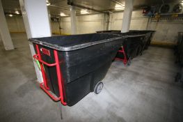 Black Rubbermaid Portable Medium Dumpsters (NOTE: (3) Located 4th Floor Cooler)