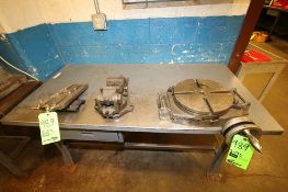 (3) Pcs. - (1) Bridgeport Rotary Table, Machinist Vise and Slotted Table