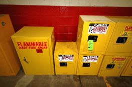 (3) Justrite 4 Gal. and (1) Eagle 12 Gal. Capacity Flammable Cabinets, Model 1925