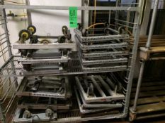(16) Equipment Dollys And Two Storage Racks On Casters