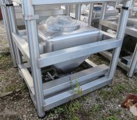 Tote Inc 10 CFT Bin.  75 Gallon Capacity, Stainless Steel.  32