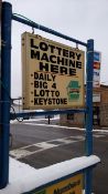 4' Illuminated Lottery Sign, 4 Lamp