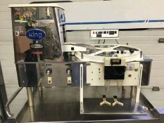 King TB4 Counter-Filler, M# TB4, S# TB4 207608, 115 Volts, 1 Phase, 60 Hz. As showin in Photos, Cart