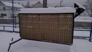 6' Illuminated Flashing Arrow Sign, Portable, 4 Lines