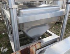 Tote Inc 18 CFT Bin.  135 Gallon Capacity, Stainless Steel.  40