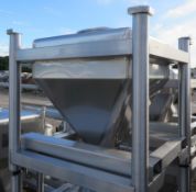 Tote Inc 18 CFT Bin.  135 Gallon Capacity, Stainless Steel.  40