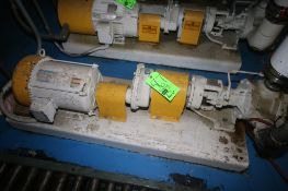 Viking 3 hp Pump, M/N K4124A, S N 11085084, 1160 RPM, Mounted on Skid (567)