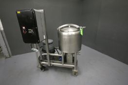 Breddo 25 Gal. S/S Likwifier, Model LOR, S/N D-145257-99264 with Non-Jacketed Tank, Hinged Top Man