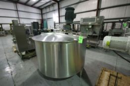 Crepaco Aprox. 500 Gal. S/S Mix Tank, S/N A2953 with Inverted Dish, 5 hp Off Center Squirrel Cage