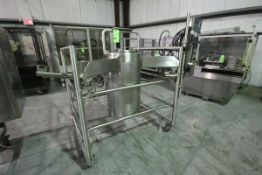 Aprox. 50 Gal. S/S Batch Tank, Mounted on Metttler Toledo Load Cells with Digital Read Out, Part #