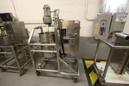 Walker 22 Gal. S/S Tank, S/N 6668 with Lightnin .87 hp Agitator, Mettler Toledo Load Cells with