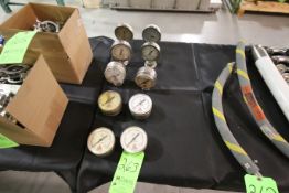 Assorted Anderson, Ashcroft and Weiss 60 to 300 psi Gauges - Most Oil Filled