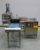 Marchant Schmidt Model MS80 Pneumatic Cheese Cubing Machine. Handles (2) 40 Pound Blocks of Chees