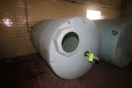 Aprox. 1,500 Gal. Poly Tank with Associated S/S Fittings, Dimensions: 101