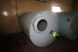 Aprox. 1,500 Gal. Poly Tank with Associated S/S Fittings, Dimensions: 101