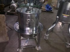 100 Liter Eagle, T-316 Stainless Steel Tank Model: DC-CTL-47HSMA, on four SS legs and stainless