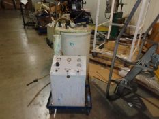 55 Gallon Plastic Mix Tank with Mixer and Drive unit on cart - 110 Volts (LOCATED IN IOWA, FOB