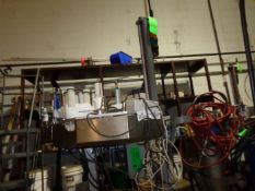 Markem Portable Labeler, Model CIM 300, S/N 05C3D4438 with Label Applicator, Mounted on Stand (