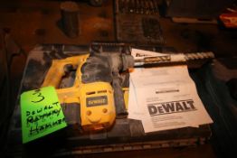 DeWalt 28 V Heavy Duty Cordless Rotary Hammer, Type 1, S/N 300232