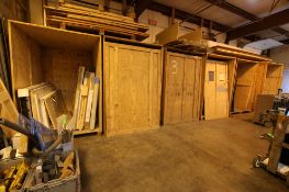 (9) Wood Shipping Crates, (7) Approx Dimensions 7' L x 56