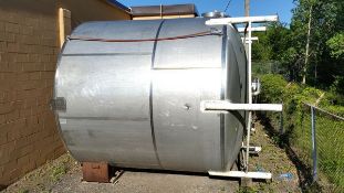 Walker 8000 Gallon S/S Vertical Mixing Tank, Stainless, Dome Top/Dish Bottom, Side Mounted Agitator,