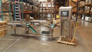 Koss Ultrasonic Feta Cheese Cutter, S/N: 55052, with (2) Heads, (3) S/S Harps, Conveyor, and Duk