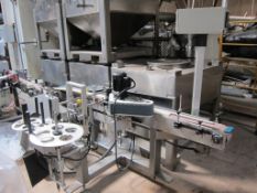 Quadrel Pressure Sensitive Labeler, Model VersaLine, S/N Q697-074, Full Wrap Around Labeler for Ro