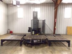 Lantech Pallet Wrapper, Model Q1000, S/N QA002207, Automatic Pallet Wrapper with 5 Foot Infeed and 5