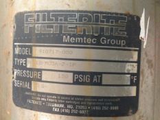 Filterite Water Polishers with Filters, Model 910717-000, S/N LG, Pressure 150 PSIG at 200