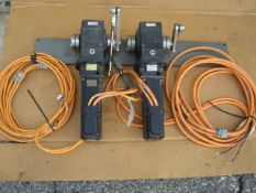Rexroth Servo Motors (2), Model Servo, Both mounted with Stober ServoFit Precision Gearheads (