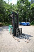 Mitsubishi Stand-Up Narrow Aisle Reach Forklift, M/N EDR15HN, S/N 3DR3622714, 3,000 lb. Lifting