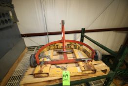 (2) Pc. - Barrel Lift Clamp Forklift Attachment and Barrel Dollie