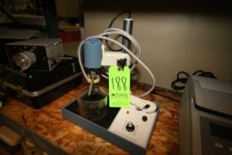 Vertis Lab Mixer, M/N 6301001, S/N 0C42141, 115V/1PH, with Stand and Containment