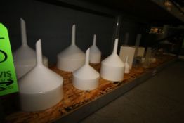 Lot of Assorted Lab Glassware and Containers, Includes (4) Plastic Graduated Cylinders, (8) Filter