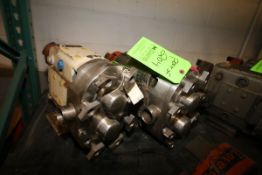 WCB Positive Displacement Pump Heads, M/N 30, S/N 156689and 884165SS, with 1 1/2