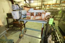 Sturtevant Portable Roll Crusher, Model 8 x 5, S/N 1519, Mounted on Skid with Wheels, Baldor 2