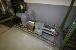 Oakes Bearing Housing Mixer, High Shear Rotor / Stator, Model 8 MBOA, S/N 232, Mounted on S/S Skid