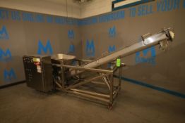 Thomas Muller S/S Auger / Incline Screw Conveyor, S/N C-51444, Mounted on S/S Skid with S/S