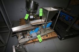 FMC Vibratory Conveyor with S/S Hopper, M/N DAF 2000, S/N 1649, Mounted on S/S Skid