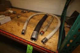 Assorted Transfer Hoses, 2 1/2 In. and 1 In. Clamp Type